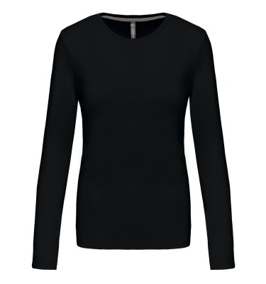 LADIES' LONG-SLEEVED CREW NECK T-SHIRT
