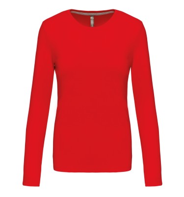 LADIES' LONG-SLEEVED CREW NECK T-SHIRT