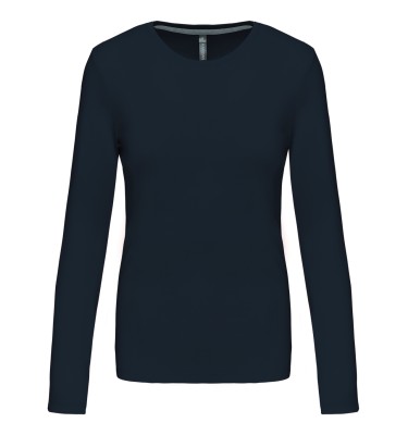 LADIES' LONG-SLEEVED CREW NECK T-SHIRT