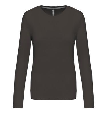 LADIES' LONG-SLEEVED CREW NECK T-SHIRT