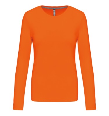 LADIES' LONG-SLEEVED CREW NECK T-SHIRT