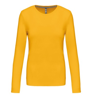 LADIES' LONG-SLEEVED CREW NECK T-SHIRT