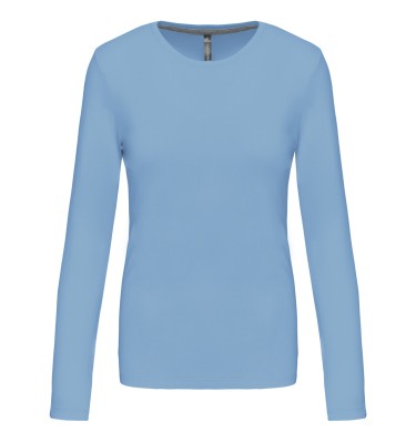 LADIES' LONG-SLEEVED CREW NECK T-SHIRT