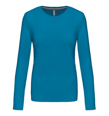 LADIES' LONG-SLEEVED CREW NECK T-SHIRT
