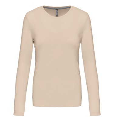 LADIES' LONG-SLEEVED CREW NECK T-SHIRT