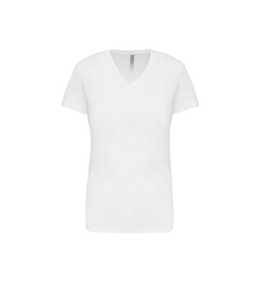 LADIES' SHORT-SLEEVED V-NECK T-SHIRT