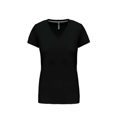 LADIES' SHORT-SLEEVED V-NECK T-SHIRT