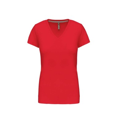 LADIES' SHORT-SLEEVED V-NECK T-SHIRT