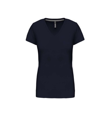 LADIES' SHORT-SLEEVED V-NECK T-SHIRT