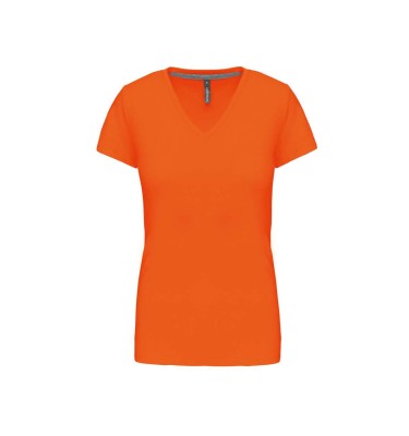 LADIES' SHORT-SLEEVED V-NECK T-SHIRT