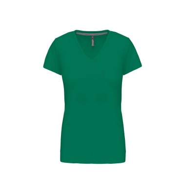 LADIES' SHORT-SLEEVED V-NECK T-SHIRT