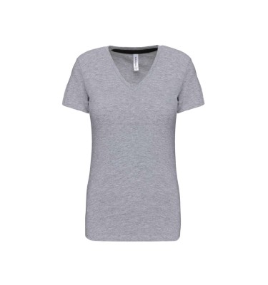 LADIES' SHORT-SLEEVED V-NECK T-SHIRT