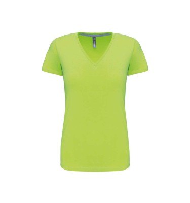 LADIES' SHORT-SLEEVED V-NECK T-SHIRT