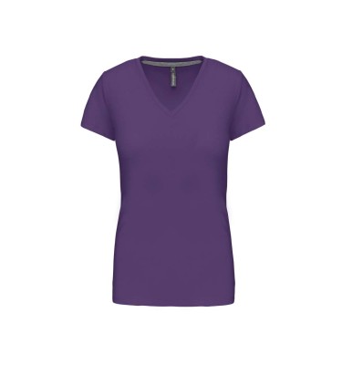 LADIES' SHORT-SLEEVED V-NECK T-SHIRT