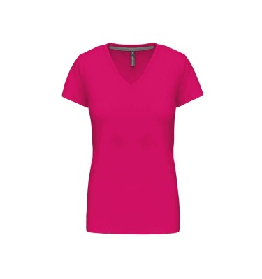 LADIES' SHORT-SLEEVED V-NECK T-SHIRT