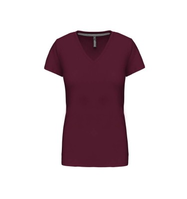 LADIES' SHORT-SLEEVED V-NECK T-SHIRT