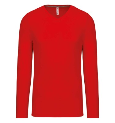 MEN'S LONG-SLEEVED V-NECK T-SHIRT