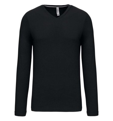 MEN'S LONG-SLEEVED V-NECK T-SHIRT