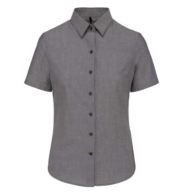 LADIES' SHORT-SLEEVED OXFORD SHIRT