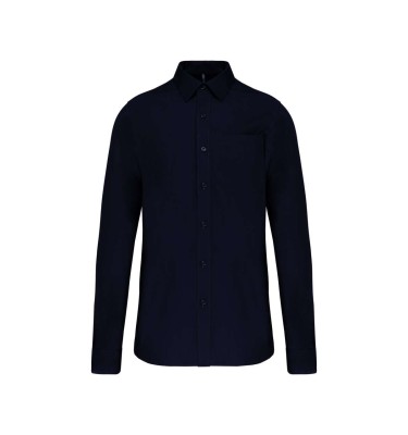 MEN'S LONG-SLEEVED COTTON POPLIN SHIRT