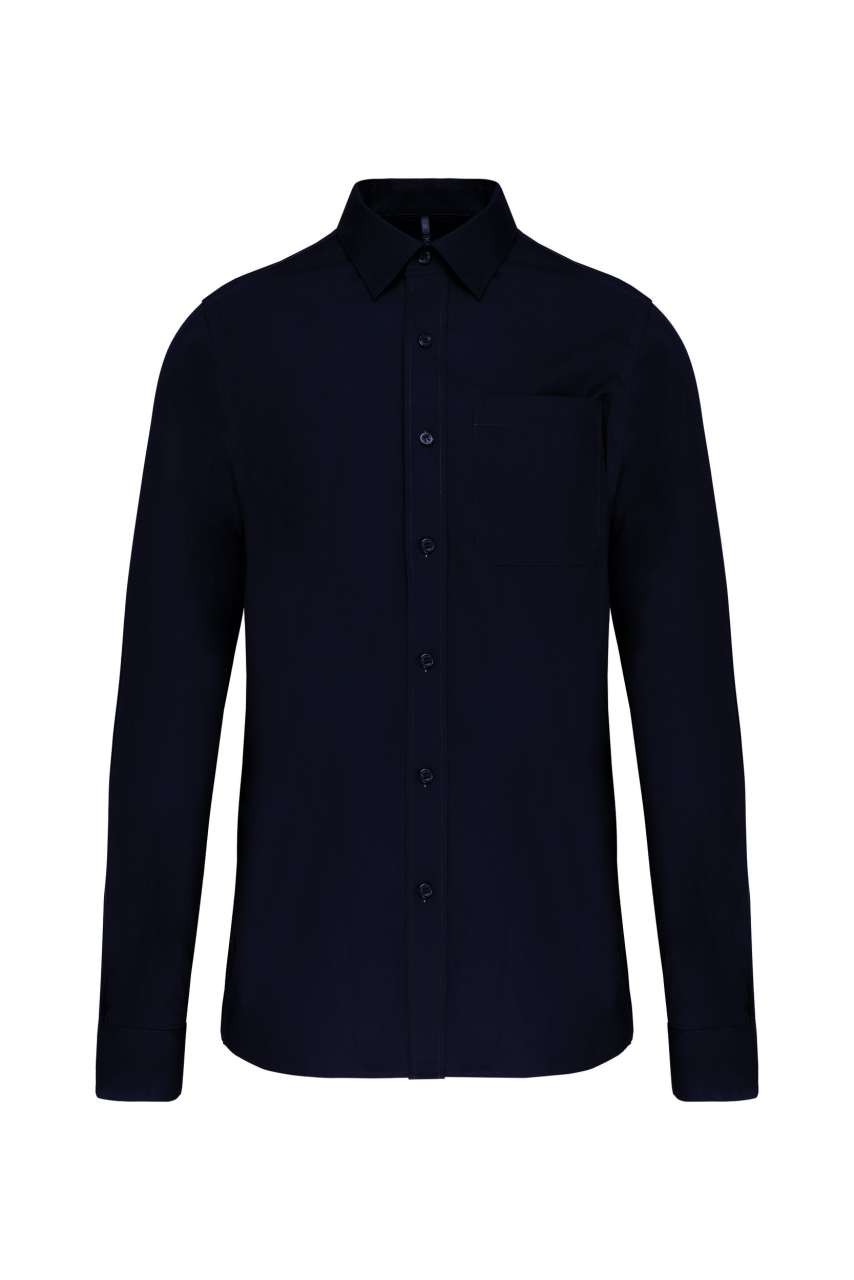 MEN'S LONG-SLEEVED COTTON POPLIN SHIRT