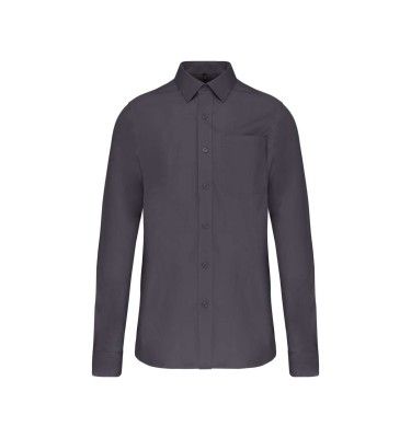 MEN'S LONG-SLEEVED COTTON POPLIN SHIRT