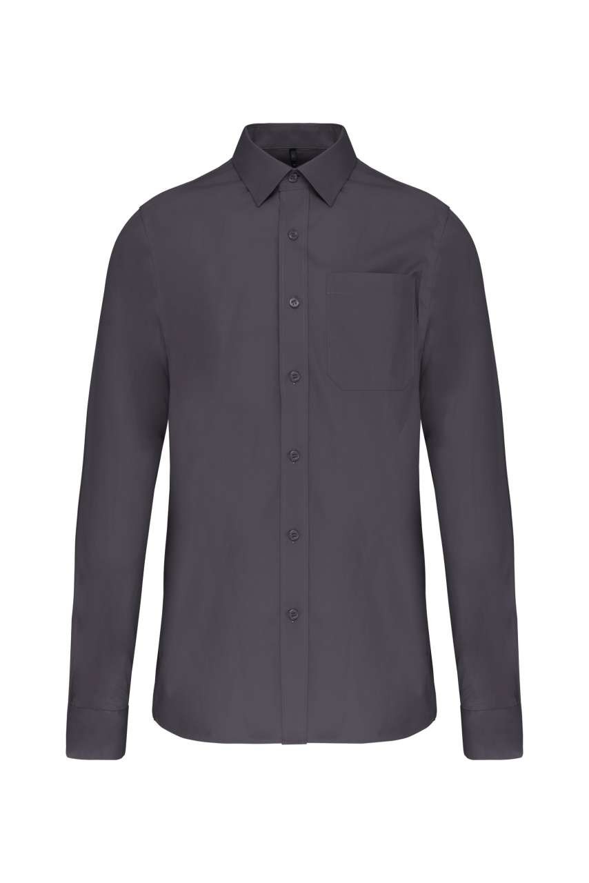 MEN'S LONG-SLEEVED COTTON POPLIN SHIRT