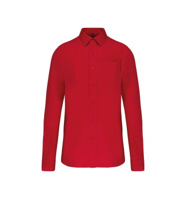 MEN'S LONG-SLEEVED COTTON POPLIN SHIRT