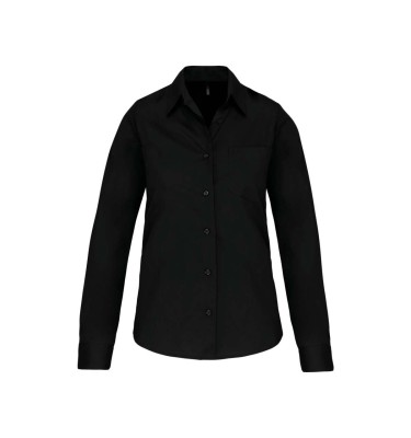 LADIES' LONG-SLEEVED COTTON POPLIN SHIRT