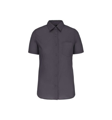 LADIES' SHORT-SLEEVED COTTON POPLIN SHIRT