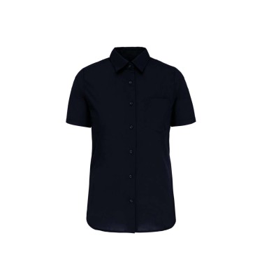 LADIES' SHORT-SLEEVED COTTON POPLIN SHIRT