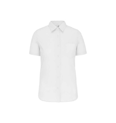 LADIES' SHORT-SLEEVED COTTON POPLIN SHIRT