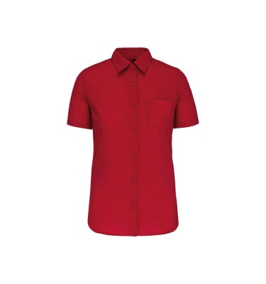 LADIES' SHORT-SLEEVED COTTON POPLIN SHIRT