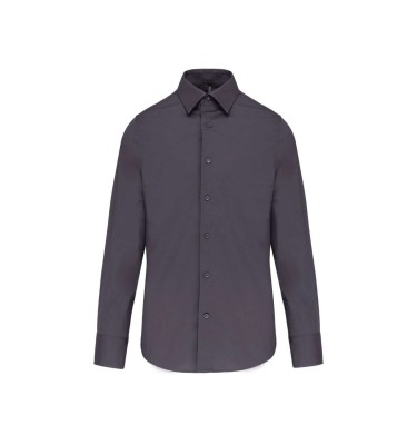 LONG-SLEEVED COTTON/ELASTANE SHIRT