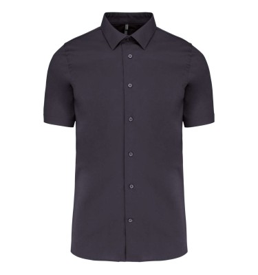 SHORT-SLEEVED COTTON/ELASTANE SHIRT