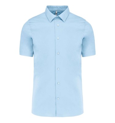 SHORT-SLEEVED COTTON/ELASTANE SHIRT