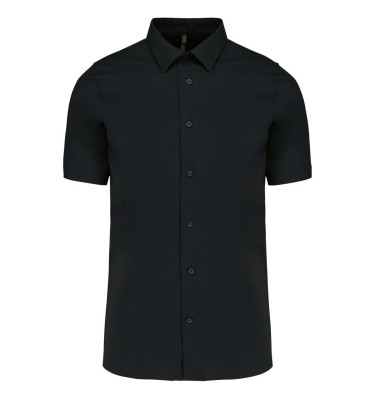 SHORT-SLEEVED COTTON/ELASTANE SHIRT