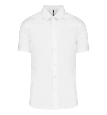 SHORT-SLEEVED COTTON/ELASTANE SHIRT