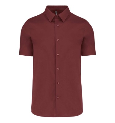 SHORT-SLEEVED COTTON/ELASTANE SHIRT