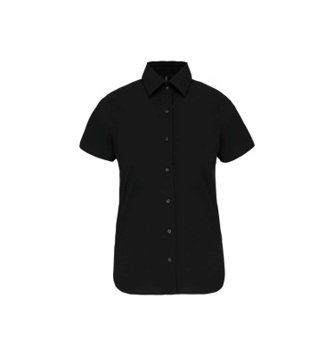 LADIES' SHORT-SLEEVED COTTON/ELASTANE SHIRT