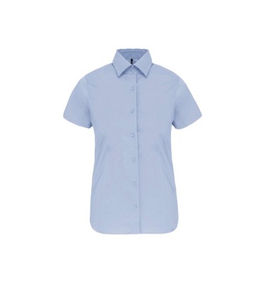 LADIES' SHORT-SLEEVED COTTON/ELASTANE SHIRT