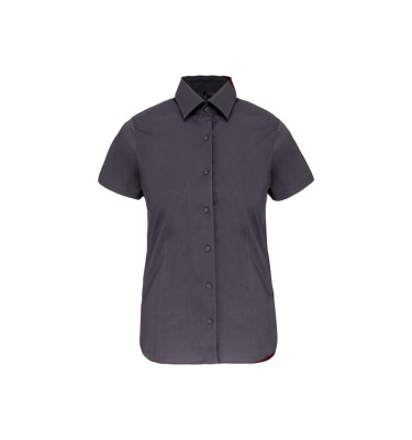LADIES' SHORT-SLEEVED COTTON/ELASTANE SHIRT