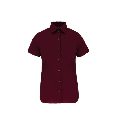 LADIES' SHORT-SLEEVED COTTON/ELASTANE SHIRT