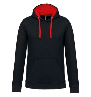 MEN'S CONTRAST HOODED SWEATSHIRT