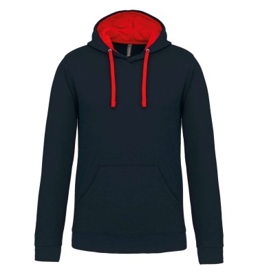 MEN'S CONTRAST HOODED SWEATSHIRT