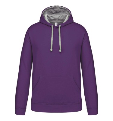 MEN'S CONTRAST HOODED SWEATSHIRT