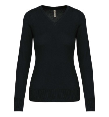 LADIES' V-NECK JUMPER