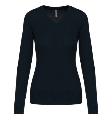LADIES' V-NECK JUMPER