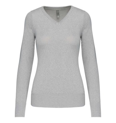 LADIES' V-NECK JUMPER