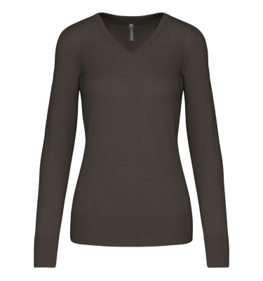 LADIES' V-NECK JUMPER